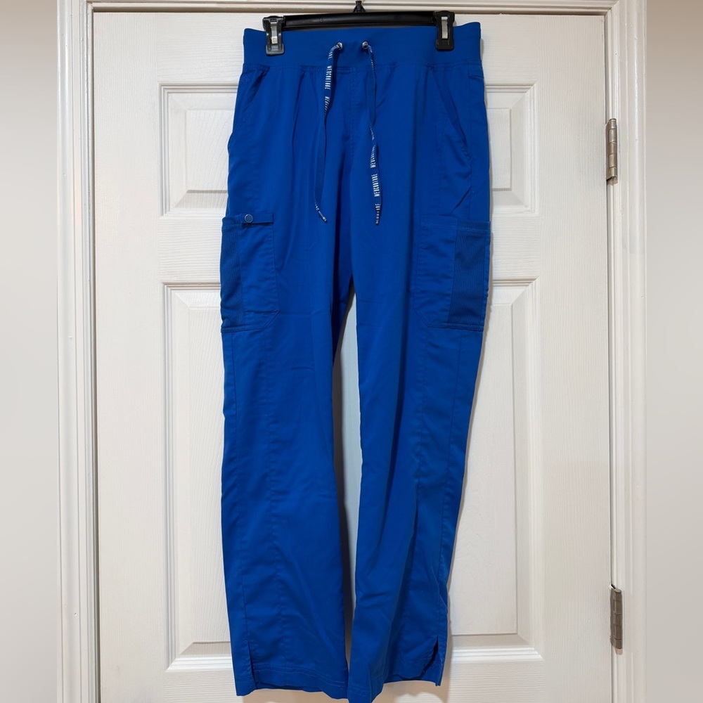 WOMEN’S MED COUTURE ROYAL BLUE JERSEY WAIST YOGA SCRUB PANTS - S